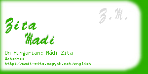 zita madi business card