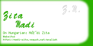 zita madi business card